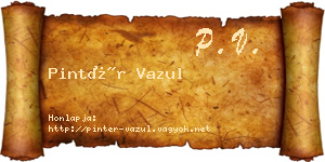 Pintér Vazul névjegykártya